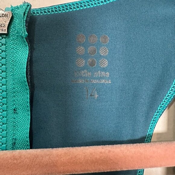 Title Nine Nimblene Dress Size 14 Blue Racerback Sleeveless Outdoor Travel UPF - Picture 4 of 9